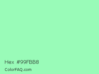 Hex #99fbb8 Color Image