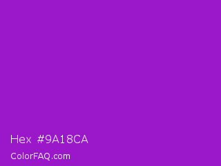 Hex #9a18ca Color Image