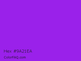 Hex #9a21ea Color Image