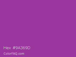 Hex #9a369d Color Image