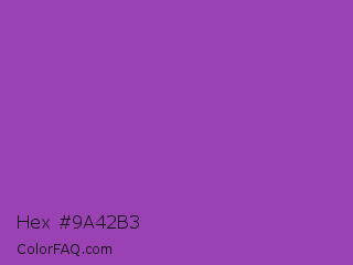 Hex #9a42b3 Color Image