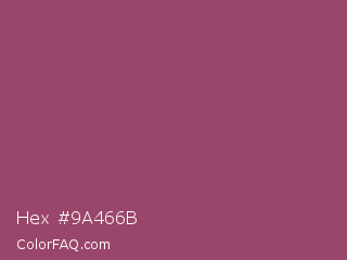Hex #9a466b Color Image