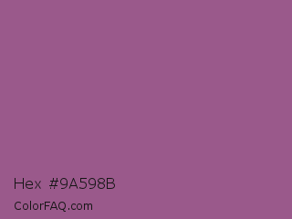 Hex #9a598b Color Image
