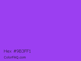 Hex #9b3ff1 Color Image