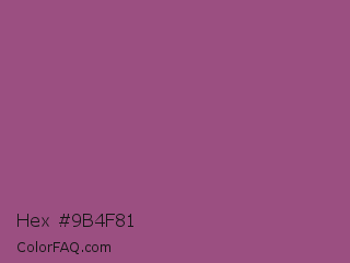 Hex #9b4f81 Color Image