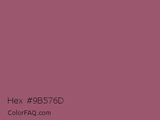 Hex #9b576d Color Image