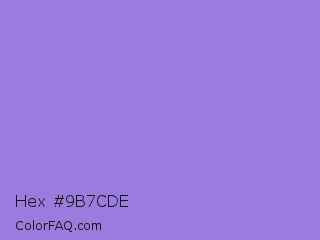 Hex #9b7cde Color Image