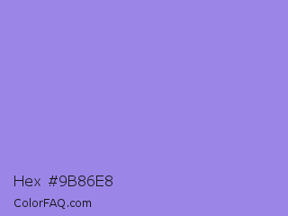 Hex #9b86e8 Color Image
