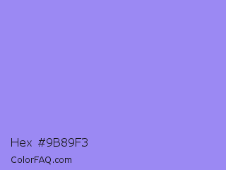 Hex #9b89f3 Color Image