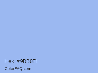 Hex #9bb8f1 Color Image