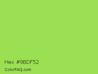 Hex #9bdf52 Color Image