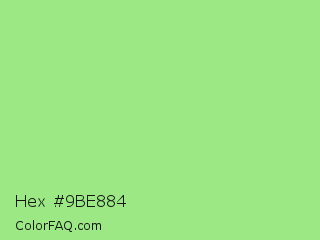 Hex #9be884 Color Image
