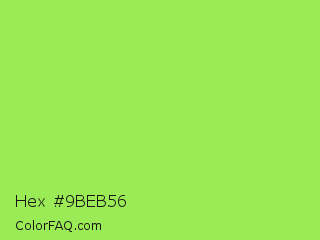 Hex #9beb56 Color Image