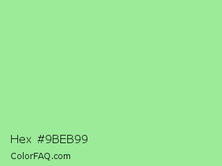 Hex #9beb99 Color Image