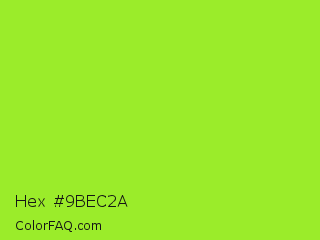 Hex #9bec2a Color Image