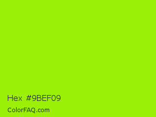 Hex #9bef09 Color Image