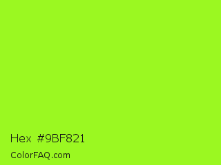 Hex #9bf821 Color Image