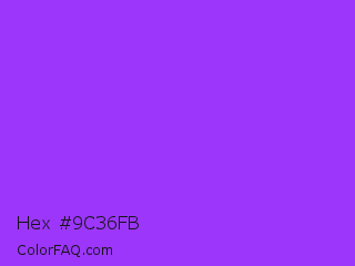 Hex #9c36fb Color Image