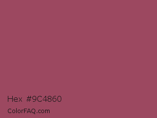 Hex #9c4860 Color Image