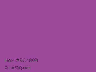 Hex #9c489b Color Image