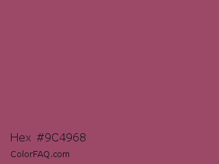 Hex #9c4968 Color Image