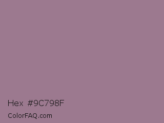 Hex #9c798f Color Image