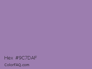 Hex #9c7daf Color Image