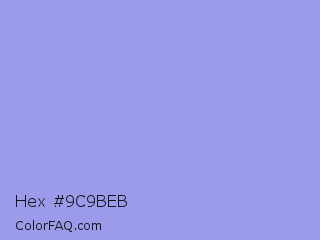 Hex #9c9beb Color Image