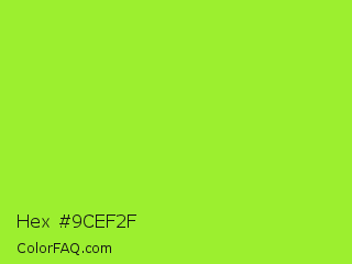 Hex #9cef2f Color Image