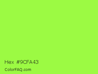 Hex #9cfa43 Color Image