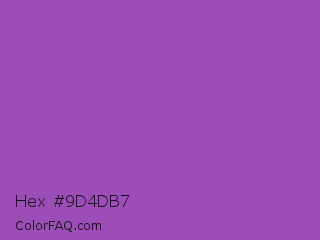 Hex #9d4db7 Color Image