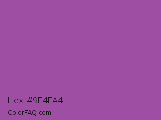 Hex #9e4fa4 Color Image