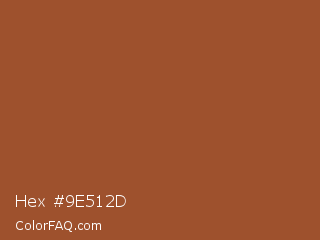 Hex #9e512d Color Image