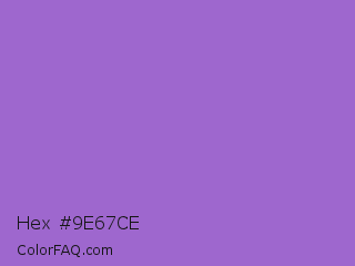 Hex #9e67ce Color Image