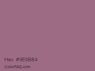 Hex #9e6b84 Color Image