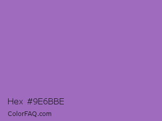 Hex #9e6bbe Color Image