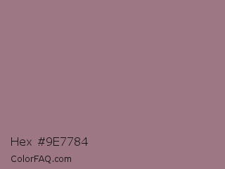 Hex #9e7784 Color Image