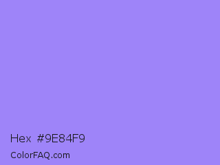 Hex #9e84f9 Color Image