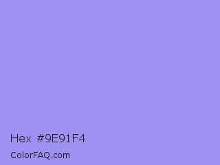 Hex #9e91f4 Color Image