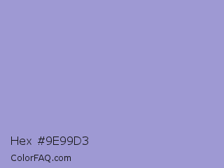 Hex #9e99d3 Color Image