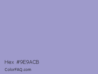 Hex #9e9acb Color Image