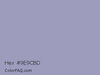 Hex #9e9cbd Color Image
