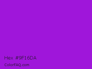 Hex #9f16da Color Image