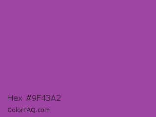 Hex #9f43a2 Color Image