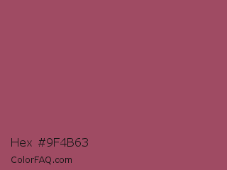 Hex #9f4b63 Color Image