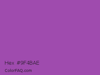 Hex #9f4bae Color Image