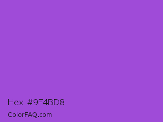 Hex #9f4bd8 Color Image