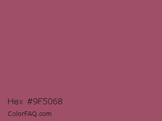 Hex #9f5068 Color Image