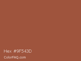 Hex #9f543d Color Image