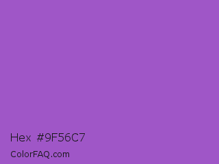 Hex #9f56c7 Color Image